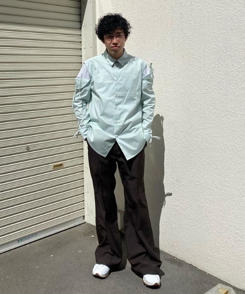 VOAAOV(ヴォアーブ)の「【VOAAOV】 wool like polyester flare pants(その他パンツ・メンズ・チャコールグレー/ブラック/ブラウン・1/2)」の16枚目の写真