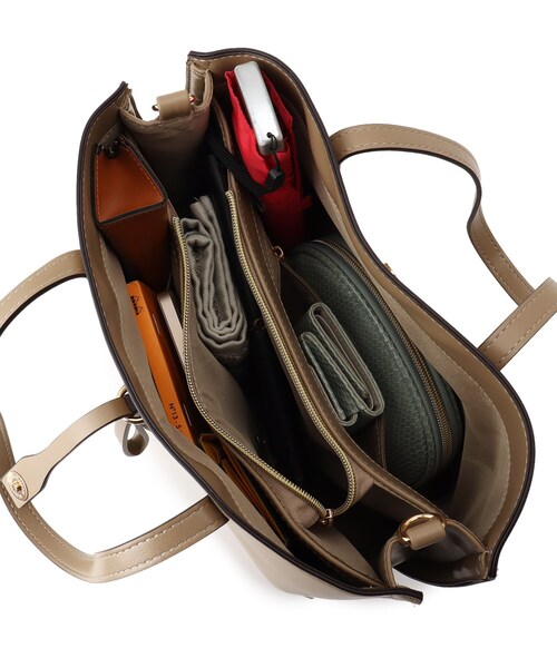 DRESKIP（ドレスキップ）の「◆【通勤/セレモニー】あおりポケットトート【抗菌防臭裏地】（トートバッグ・レディース・ブラック/グレー/ベージュ・00）」の8枚目の写真