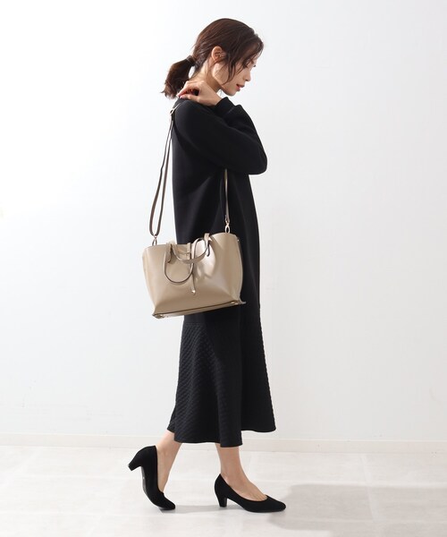 DRESKIP（ドレスキップ）の「◆【通勤/セレモニー】あおりポケットトート【抗菌防臭裏地】（トートバッグ・レディース・ブラック/グレー/ベージュ・00）」の11枚目の写真