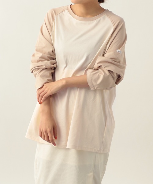 Heather(ヘザー)の「ラグランTEE 267119(Tシャツ/カットソー・レディース・ブラック/ベージュ/ピンク・FREE)」の2枚目の写真