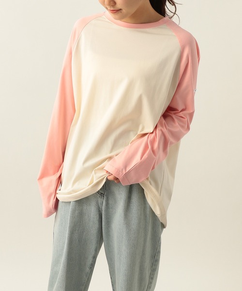 Heather(ヘザー)の「ラグランTEE 267119(Tシャツ/カットソー・レディース・ブラック/ベージュ/ピンク・FREE)」の3枚目の写真