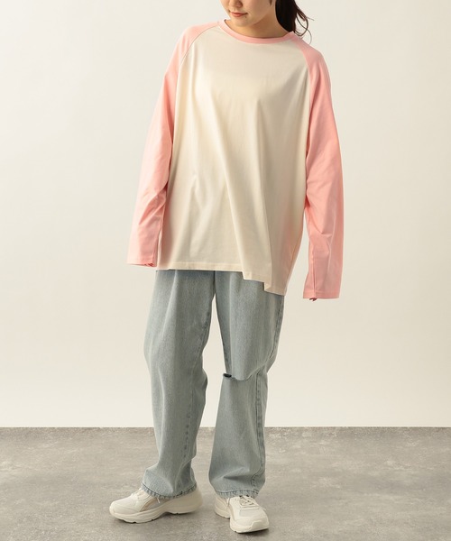 Heather(ヘザー)の「ラグランTEE 267119(Tシャツ/カットソー・レディース・ブラック/ベージュ/ピンク・FREE)」の21枚目の写真