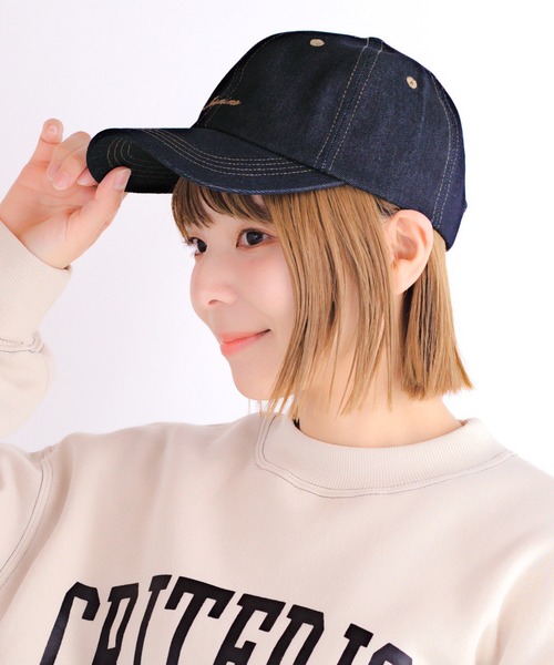 14+(イチヨンプラス)の「デニム刺繍キャップ(キャップ・レディース・モカ/ブルー/ブラック・FREE)」の3枚目の写真