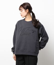 Samansa Mos2 | 裏起毛コード刺繍スウェット(スウェット)