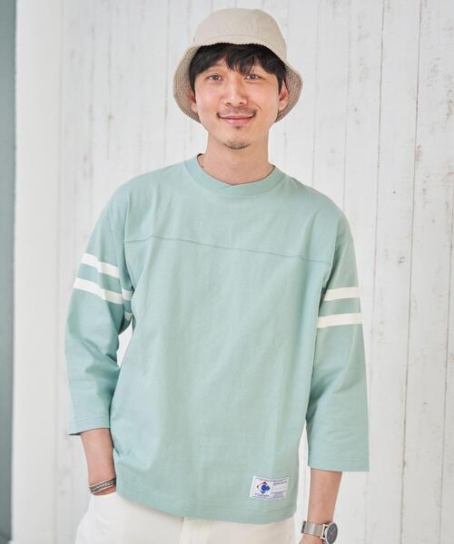 coen（コーエン）の「USAコットンフットボール7分袖Tシャツ（Tシャツ