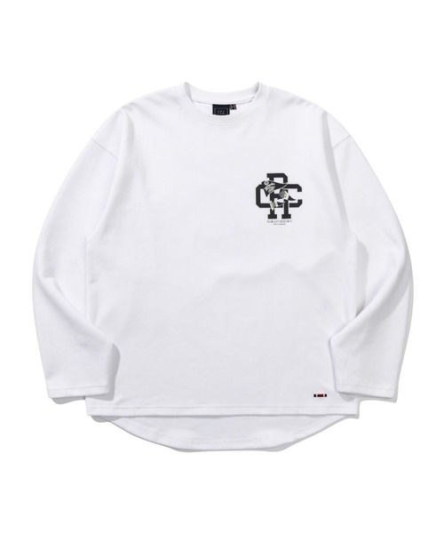 ROMANTIC CROWN(ロマンティッククラウン)の「【ROMANTIC CROWN】RC CLUB FLAG LONG SLEEVE / RC CLUB フラッグ グラフィック ロングスリーブ Tシャツ(Tシャツ/カットソー・メンズ・ブラック/ホワイト・MEDIUM/LARGE/SMALL/X-LARGE)」の8枚目の写真