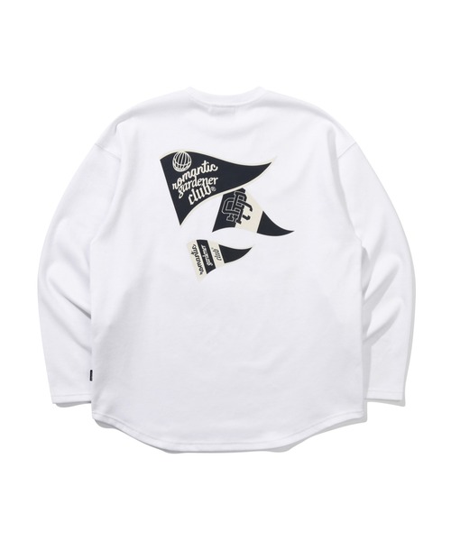 ROMANTIC CROWN(ロマンティッククラウン)の「【ROMANTIC CROWN】RC CLUB FLAG LONG SLEEVE / RC CLUB フラッグ グラフィック ロングスリーブ Tシャツ(Tシャツ/カットソー・メンズ・ブラック/ホワイト・MEDIUM/LARGE/SMALL/X-LARGE)」の9枚目の写真