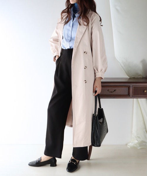 BLUEEAST(ブルーイースト)の「ボリュームスリーブトレンチコート(トレンチコート・レディース・ベージュ/カーキ/アイボリー・MEDIUM)」の22枚目の写真