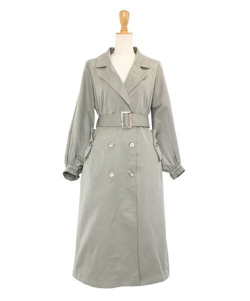 BLUEEAST(ブルーイースト)の「ボリュームスリーブトレンチコート(トレンチコート・レディース・ベージュ/カーキ/アイボリー・MEDIUM)」の13枚目の写真