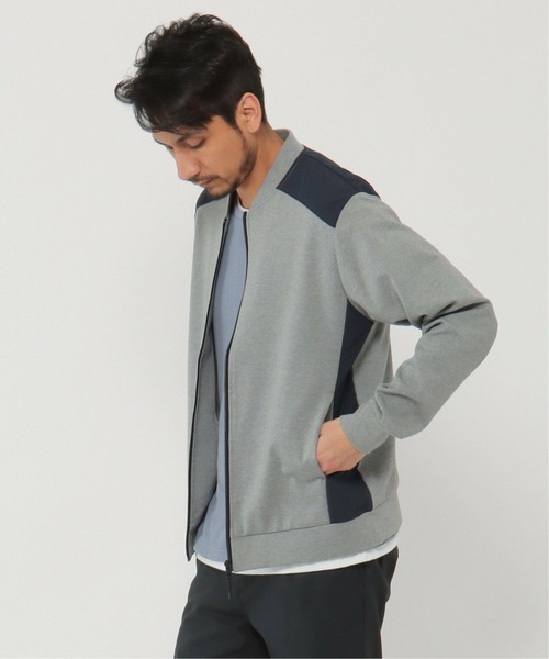 ikka（イッカ）の「ポンチ切り替えジップブルゾン（ブルゾン・メンズ・スモークグレー/ブラック・L/S/M/XL）」の6枚目の写真