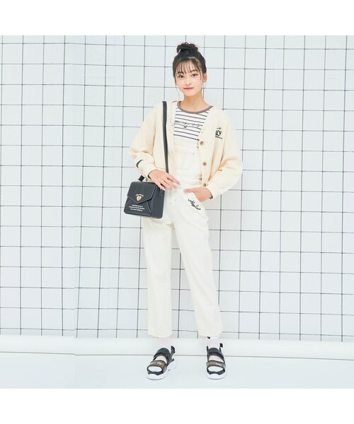 algy（アルジー）の「ガーリーロゴサロペ（サロペット/オーバーオール・キッズ・インディゴブルー/アイボリー・SMALL/XX-SMALL/MEDIUM/X-SMALL/XXX-SMALL）」の21枚目の写真