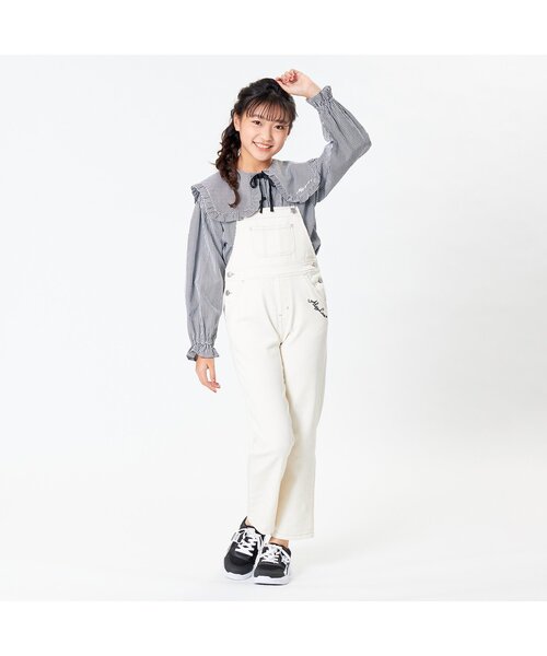 algy（アルジー）の「ガーリーロゴサロペ（サロペット/オーバーオール・キッズ・インディゴブルー/アイボリー・SMALL/XX-SMALL/MEDIUM/X-SMALL/XXX-SMALL）」の16枚目の写真