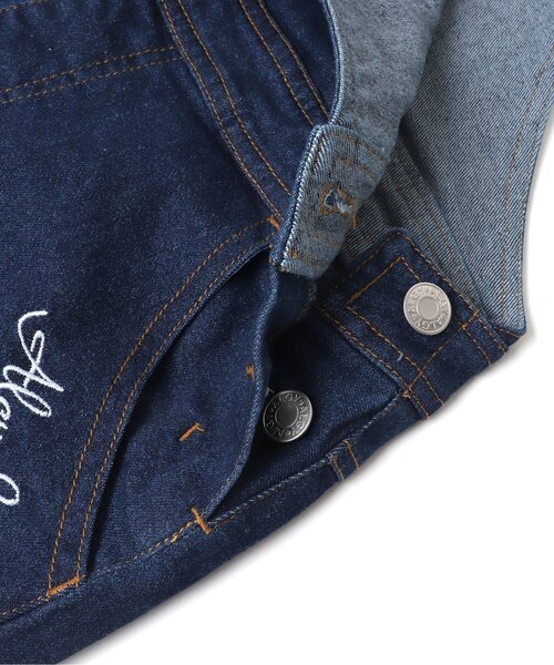 algy（アルジー）の「ガーリーロゴサロペ（サロペット/オーバーオール・キッズ・インディゴブルー/アイボリー・SMALL/XX-SMALL/MEDIUM/X-SMALL/XXX-SMALL）」の13枚目の写真