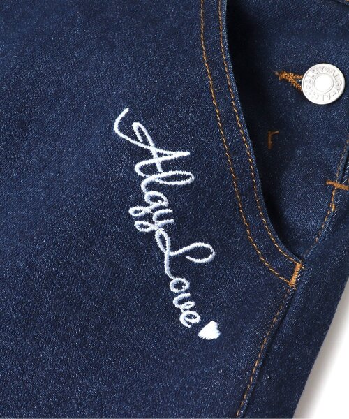 algy（アルジー）の「ガーリーロゴサロペ（サロペット/オーバーオール・キッズ・インディゴブルー/アイボリー・SMALL/XX-SMALL/MEDIUM/X-SMALL/XXX-SMALL）」の15枚目の写真