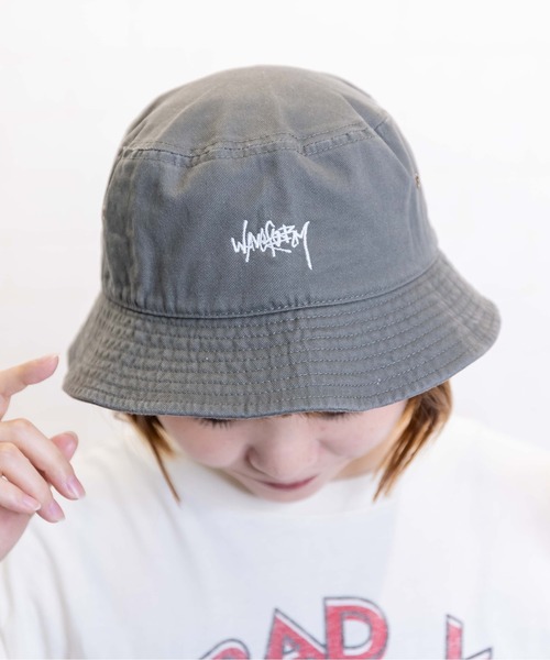 無（ム）の「GRAFFITI BUCKET HAT【グラフィティバケットハット】（ハット・レディース・カーキ/グレー/ベージュ/ブラック/ピンク・FREE）」の4枚目の写真