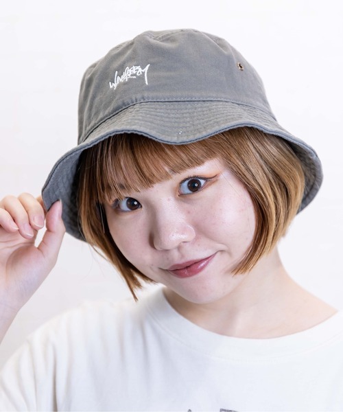 無（ム）の「GRAFFITI BUCKET HAT【グラフィティバケットハット】（ハット・レディース・カーキ/グレー/ベージュ/ブラック/ピンク・FREE）」の16枚目の写真