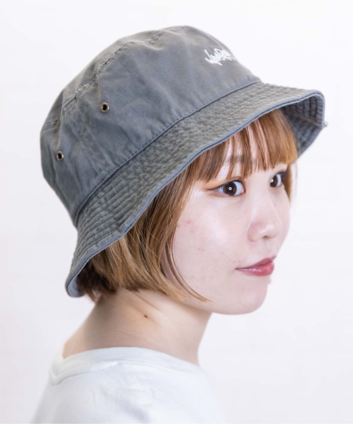 無（ム）の「GRAFFITI BUCKET HAT【グラフィティバケットハット】（ハット・レディース・カーキ/グレー/ベージュ/ブラック/ピンク・FREE）」の17枚目の写真
