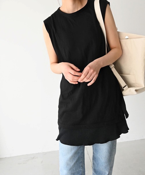 arc　天竺ランダムテレコレイヤードタンクトップ