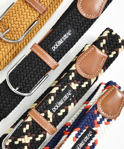 DOUBLE STEAL（ダブルスティール）の「Mesh BELT（ベルト・メンズ・ブラック/グリーン系その他/キャメル/ホワイト系その他・FREE）」の6枚目の写真