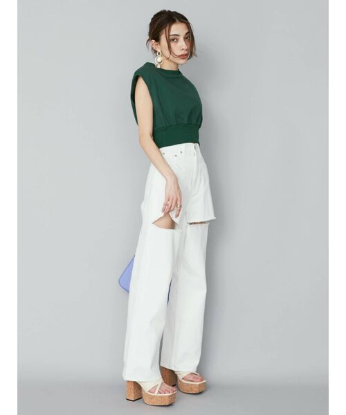 EVRIS（エヴリス）の「コルクスクエアトゥサンダル（サンダル・レディース・ブラック/アイボリー/その他1・SMALL/MEDIUM/LARGE）」の6枚目の写真