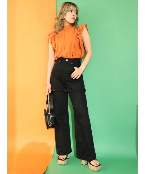 EVRIS（エヴリス）の「コルクスクエアトゥサンダル（サンダル・レディース・ブラック/アイボリー/その他1・SMALL/MEDIUM/LARGE）」の16枚目の写真