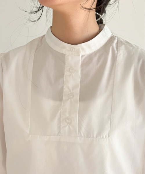 EPIMI E'PIMMY（エピミエピミー）の「2Wayバンドカラーブラウス（シャツ/ブラウス・レディース・ブラック/ベージュ/オフホワイト・MEDIUM）」の12枚目の写真