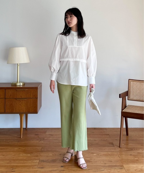 EPIMI E'PIMMY（エピミエピミー）の「2Wayバンドカラーブラウス（シャツ/ブラウス・レディース・ブラック/ベージュ/オフホワイト・MEDIUM）」の15枚目の写真