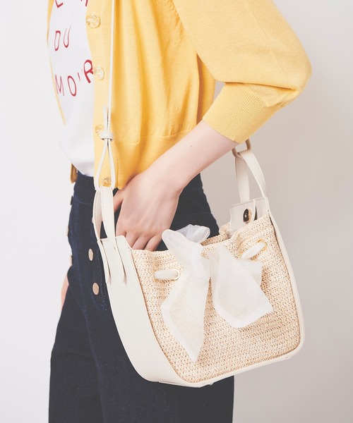 31 Sons de mode（トランテアン　ソン　ドゥ　モード）の「合皮コンビ２ＷＡＹショルダーバッグ（ショルダーバッグ・レディース・ピンク/クリーム/イエロー・FREE）」の11枚目の写真