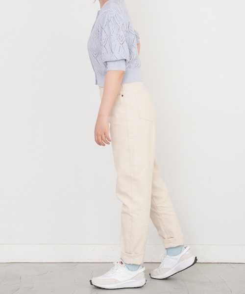 omom sot（オムオムソット）の「ニット カーディガン 透かし編み omom sot（カーディガン/ボレロ・レディース・ホワイト/サックスブルー/オレンジ・M）」の9枚目の写真