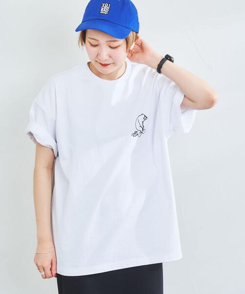 coen（コーエン）の「【WEB限定／ユニセックス】サイクリングコーエンベアプリントTシャツ（Tシャツ/カットソー・メンズ・ホワイト/ライトグレー/ブラック・SMALL/MEDIUM/LARGE/X-LARGE）」の7枚目の写真