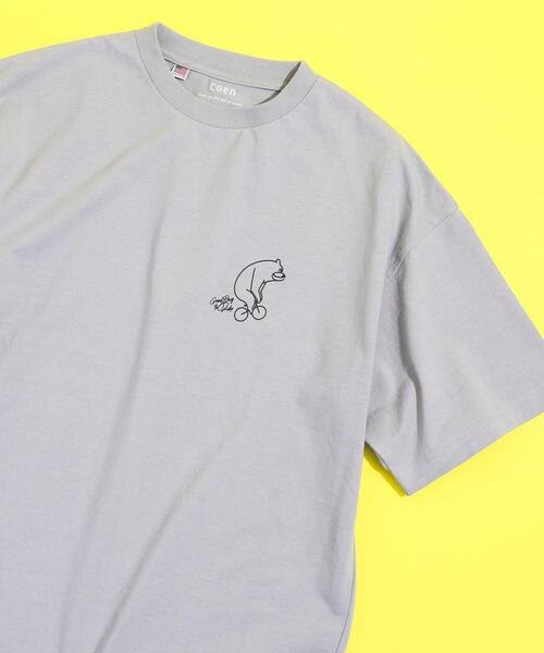 coen（コーエン）の「【WEB限定／ユニセックス】サイクリングコーエンベアプリントTシャツ（Tシャツ/カットソー・メンズ・ホワイト/ライトグレー/ブラック・SMALL/MEDIUM/LARGE/X-LARGE）」の16枚目の写真