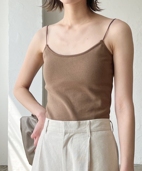 LIAN（リアン）の「バッククロスカップインキャミソール（キャミソール・レディース・オフホワイト/ブラック/ブラウン/グリーン・FREE）」の3枚目の写真