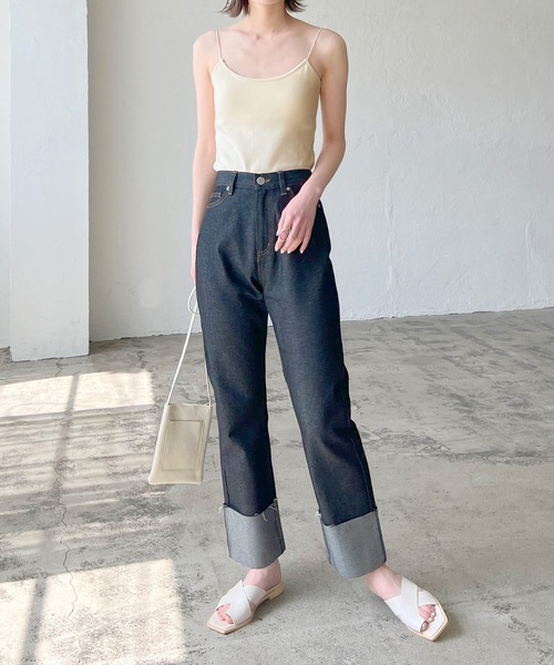 LIAN（リアン）の「バッククロスカップインキャミソール（キャミソール・レディース・オフホワイト/ブラック/ブラウン/グリーン・FREE）」の7枚目の写真