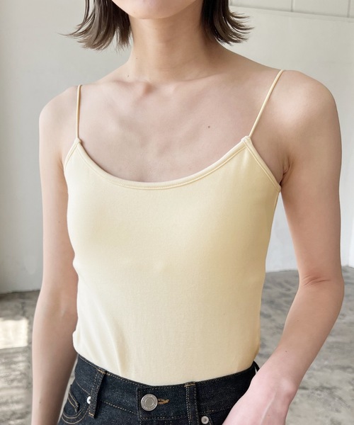 LIAN（リアン）の「バッククロスカップインキャミソール（キャミソール・レディース・オフホワイト/ブラック/ブラウン/グリーン・FREE）」の9枚目の写真