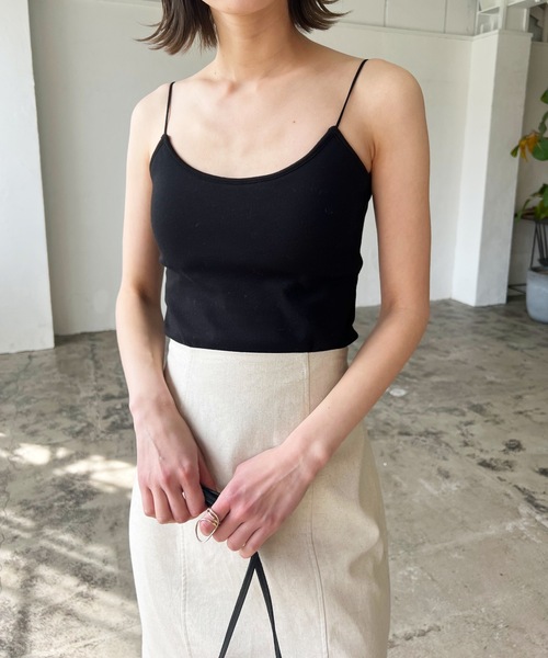 LIAN（リアン）の「バッククロスカップインキャミソール（キャミソール・レディース・オフホワイト/ブラック/ブラウン/グリーン・FREE）」の12枚目の写真
