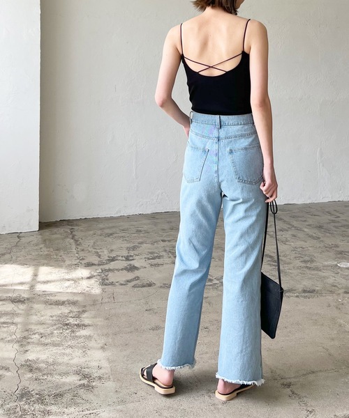 LIAN（リアン）の「バッククロスカップインキャミソール（キャミソール・レディース・オフホワイト/ブラック/ブラウン/グリーン・FREE）」の17枚目の写真