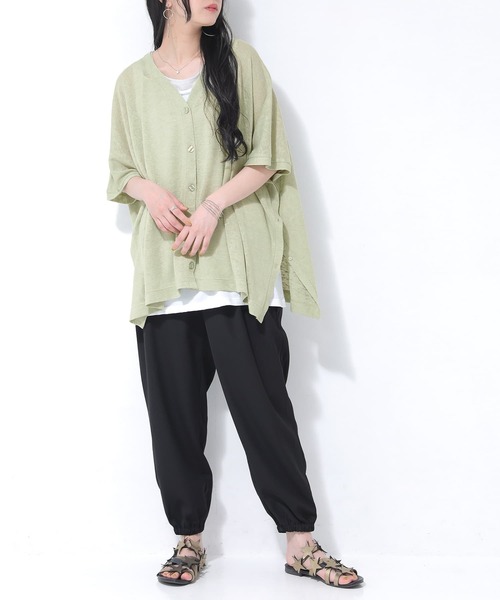 osharewalker(オシャレウォーカー)の「【廃盤】『シアースラブポンチョカーディガン』(カーディガン/ボレロ・レディース・ベージュ/ブラック/イエロー/グリーン/ライトブルー・FREE)」の22枚目の写真