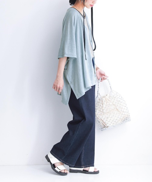 osharewalker(オシャレウォーカー)の「【廃盤】『シアースラブポンチョカーディガン』(カーディガン/ボレロ・レディース・ベージュ/ブラック/イエロー/グリーン/ライトブルー・FREE)」の7枚目の写真