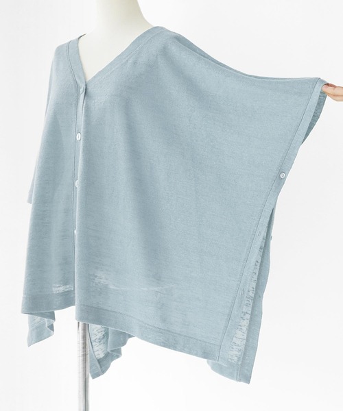 osharewalker(オシャレウォーカー)の「【廃盤】『シアースラブポンチョカーディガン』(カーディガン/ボレロ・レディース・ベージュ/ブラック/イエロー/グリーン/ライトブルー・FREE)」の10枚目の写真