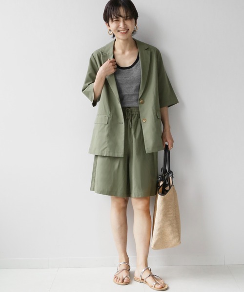 ジャーナルスタンダードrelume*フランダースリネン混ハーフスリーブジャケット JOURNAL STANDARD relume（ジャーナルスタンダード レリューム
