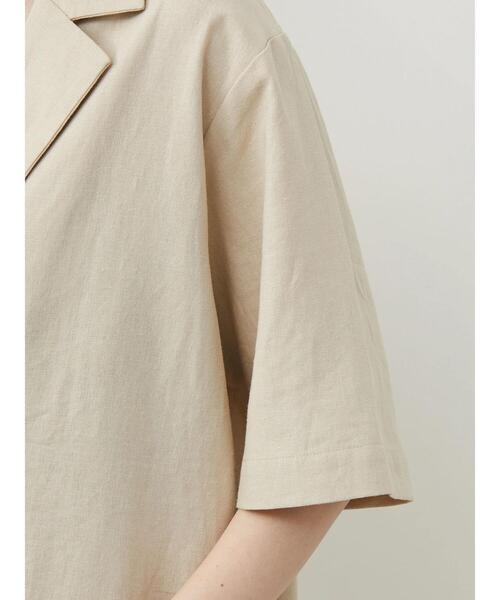 Green　Parks（グリーンパークス）の「ベルギーリネン混 ジャケット（テーラードジャケット・レディース・ダークグレー/ライトベージュ/ブラウン系その他4・FREE）」の12枚目の写真