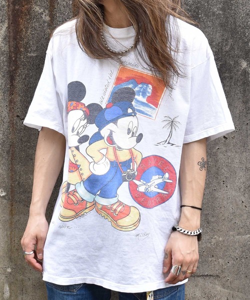 ヴィンテージ古着 Disney ディズニー ミッキー ミニープリント ｔシャツ Usa製 Tシャツ カットソー Disney Vintage ディズニーヴィンテージ のファッション通販 Zozotown