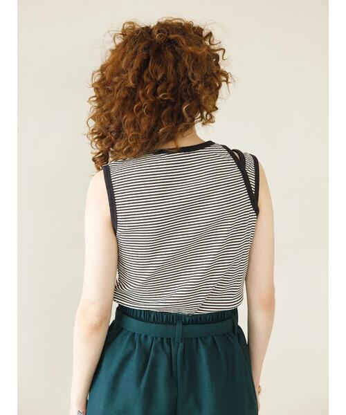 koe（コエ）の「ショルダースリットタンクトップ*（タンクトップ・レディース・グリーン/ブラック/パープル・FREE）」の9枚目の写真