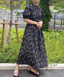 AS KNOW AS plus（アズノゥアズプラス）の「●肩あきフレア5分袖ワンピース（ワンピース）」