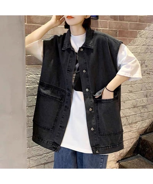 SpRay（スプレイ）の「デニムBIGベスト（ベスト）」 - WEAR