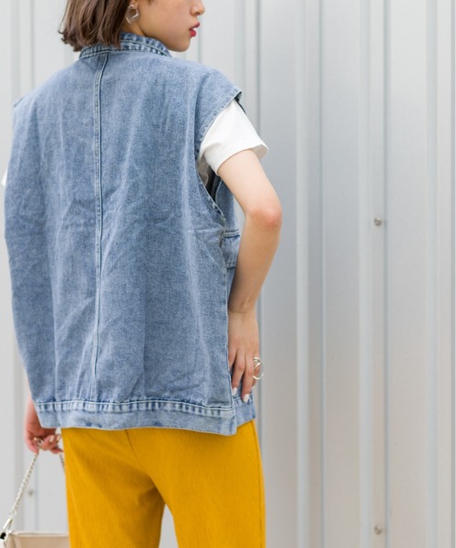 SpRay（スプレイ）の「デニムＢＩＧベスト（ベスト・レディース・ブラック/ブルー・FREE）」の18枚目の写真