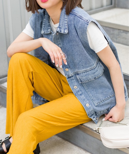 SpRay（スプレイ）の「デニムＢＩＧベスト（ベスト・レディース・ブラック/ブルー・FREE）」の19枚目の写真