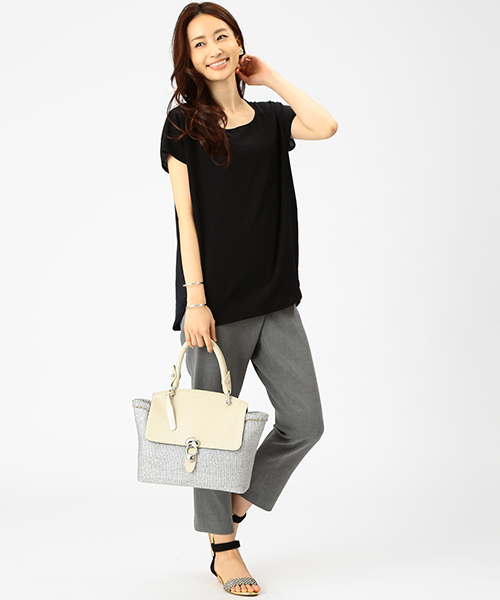 TOFF&LOADSTONE（トフアンドロードストーン）の「TOFF&LOADSTONE / ハイブリッドバスケット スクエア型 "メタリック"（かごバッグ・レディース・シルバー・ONE SIZE）」の9枚目の写真