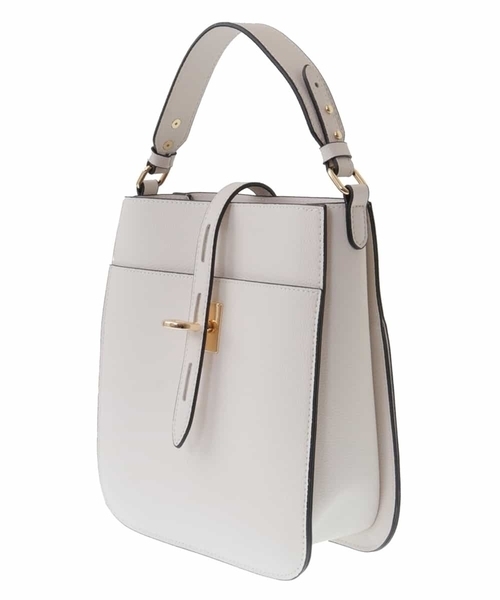 OFUON le MK（オフオンルエムケー）の「フェイクレザーミニトート（トートバッグ・レディース・アイボリー/ライトブラウン・38）」の9枚目の写真