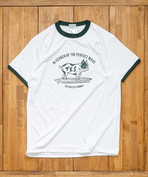 【WEB / FLAG SHOP限定】TES RINGER COLLEGE BUHI T-SHIRT / カレッジロゴ  リンガーTシャツ